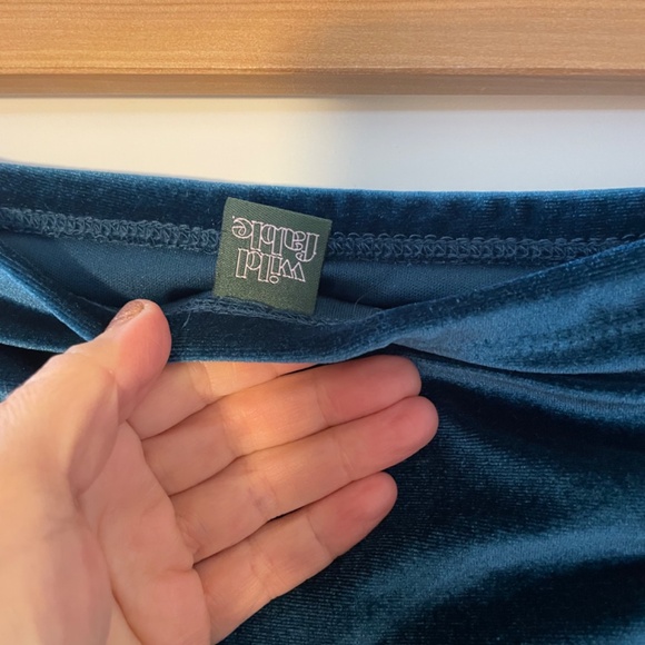 NWT, Wild Fable, Velvet Ruffled Mini Skirt - Picture 2 of 4